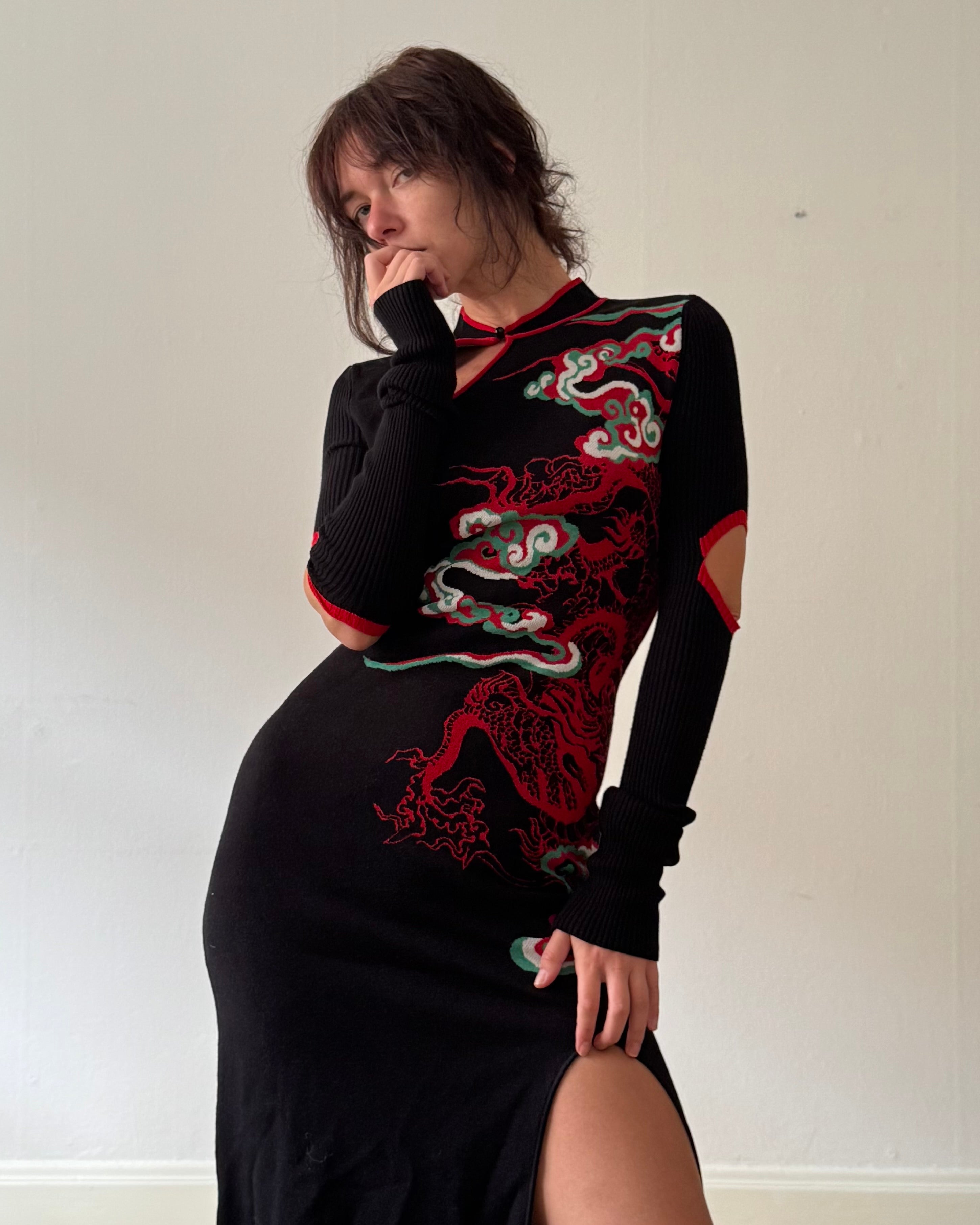 Knitted cheongsam