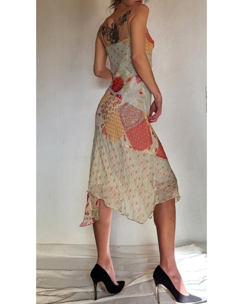Patchwork silk