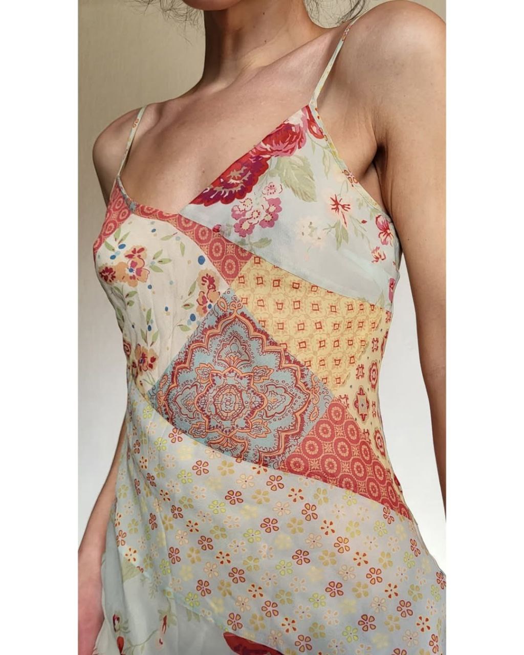 Patchwork silk