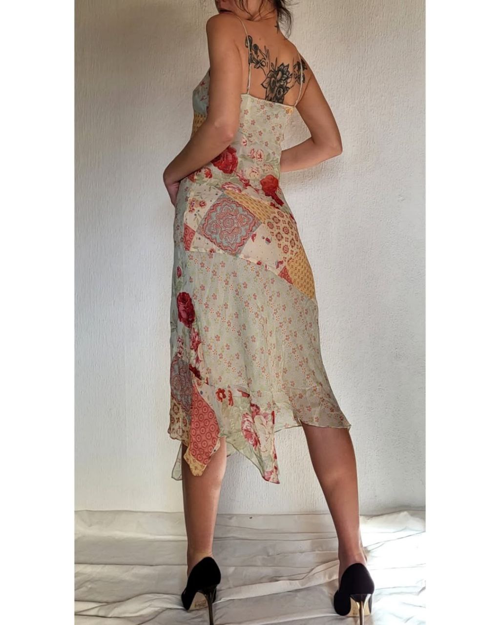 Patchwork silk
