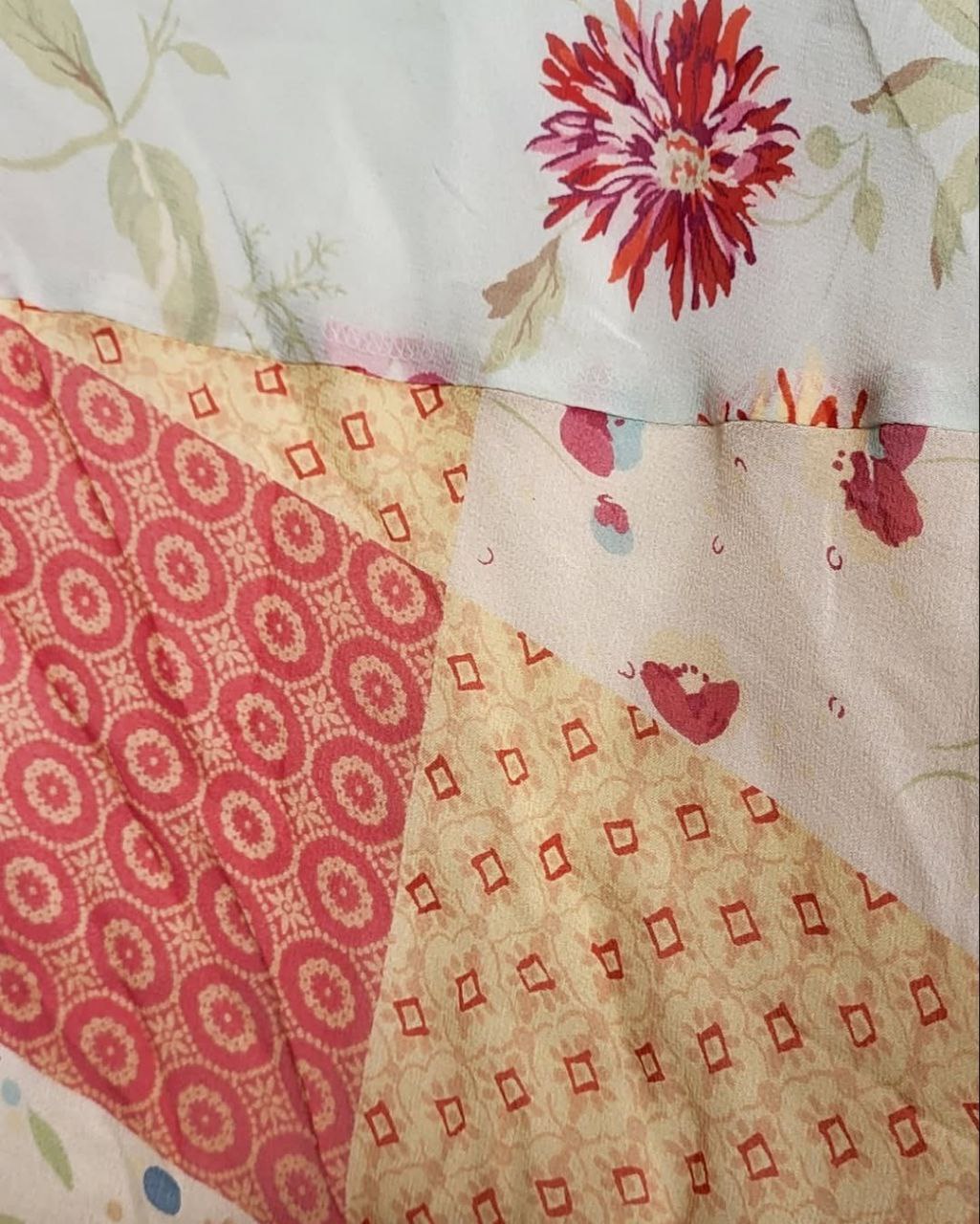 Patchwork silk