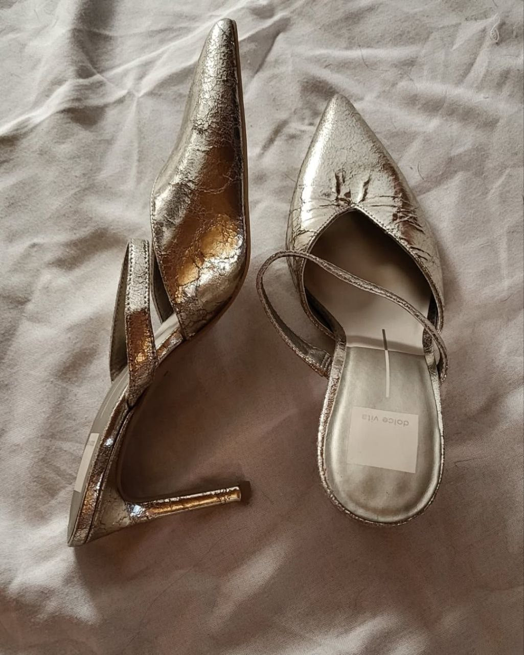 Silver mules. Size 37/38