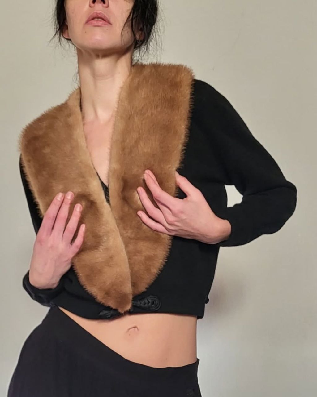 Cashmere/mink cardigan
