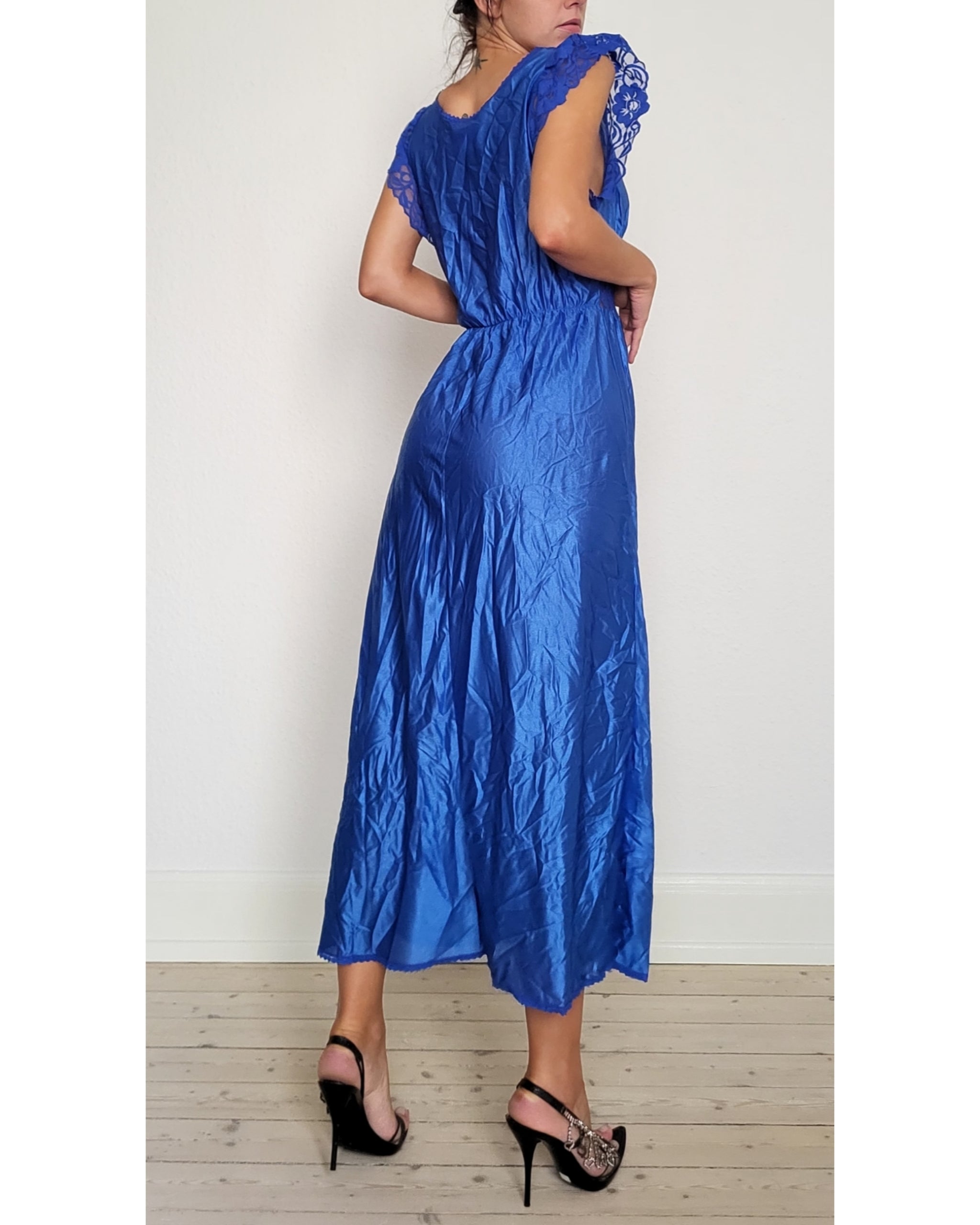Lace Satin blue