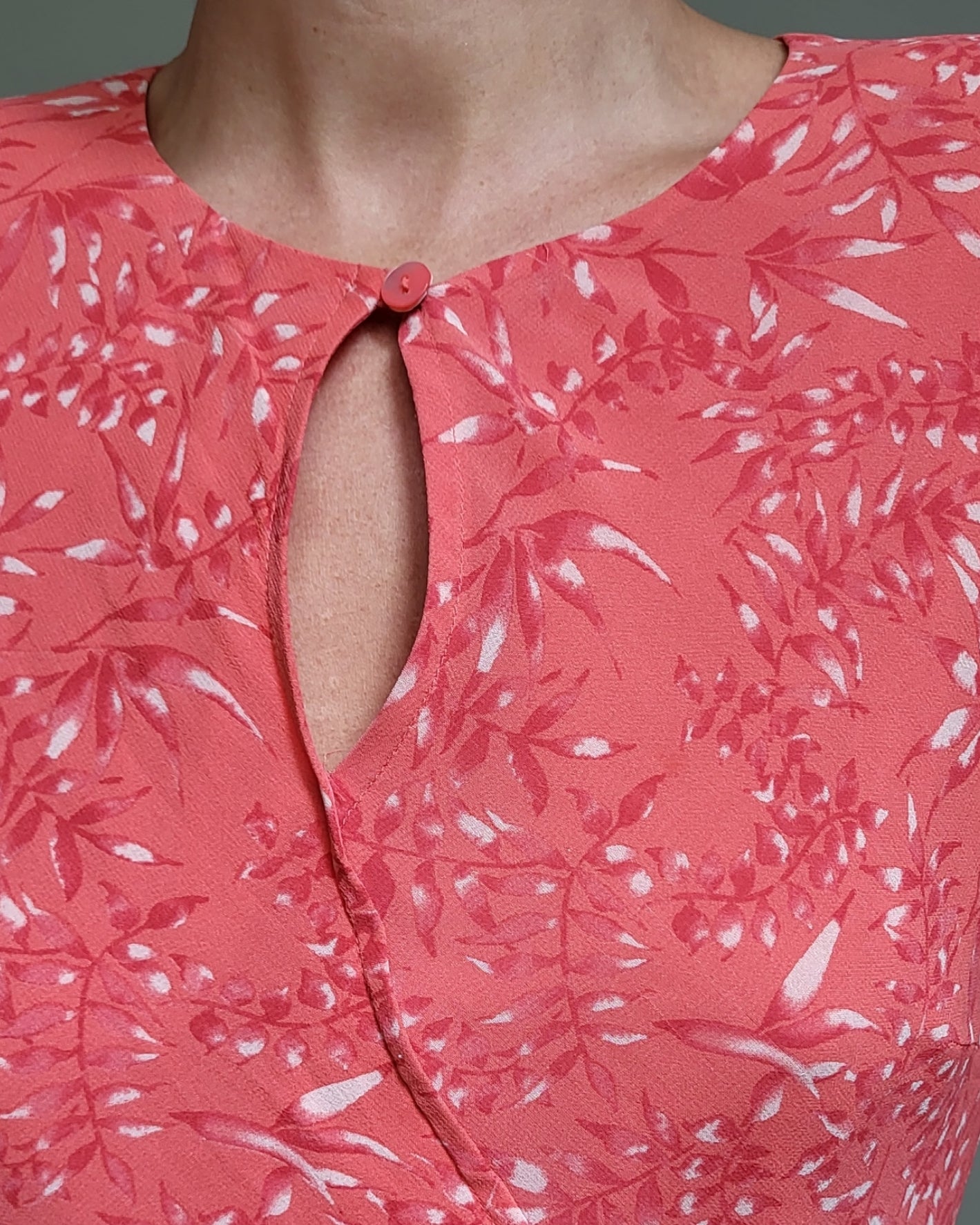Pinkish orange silk