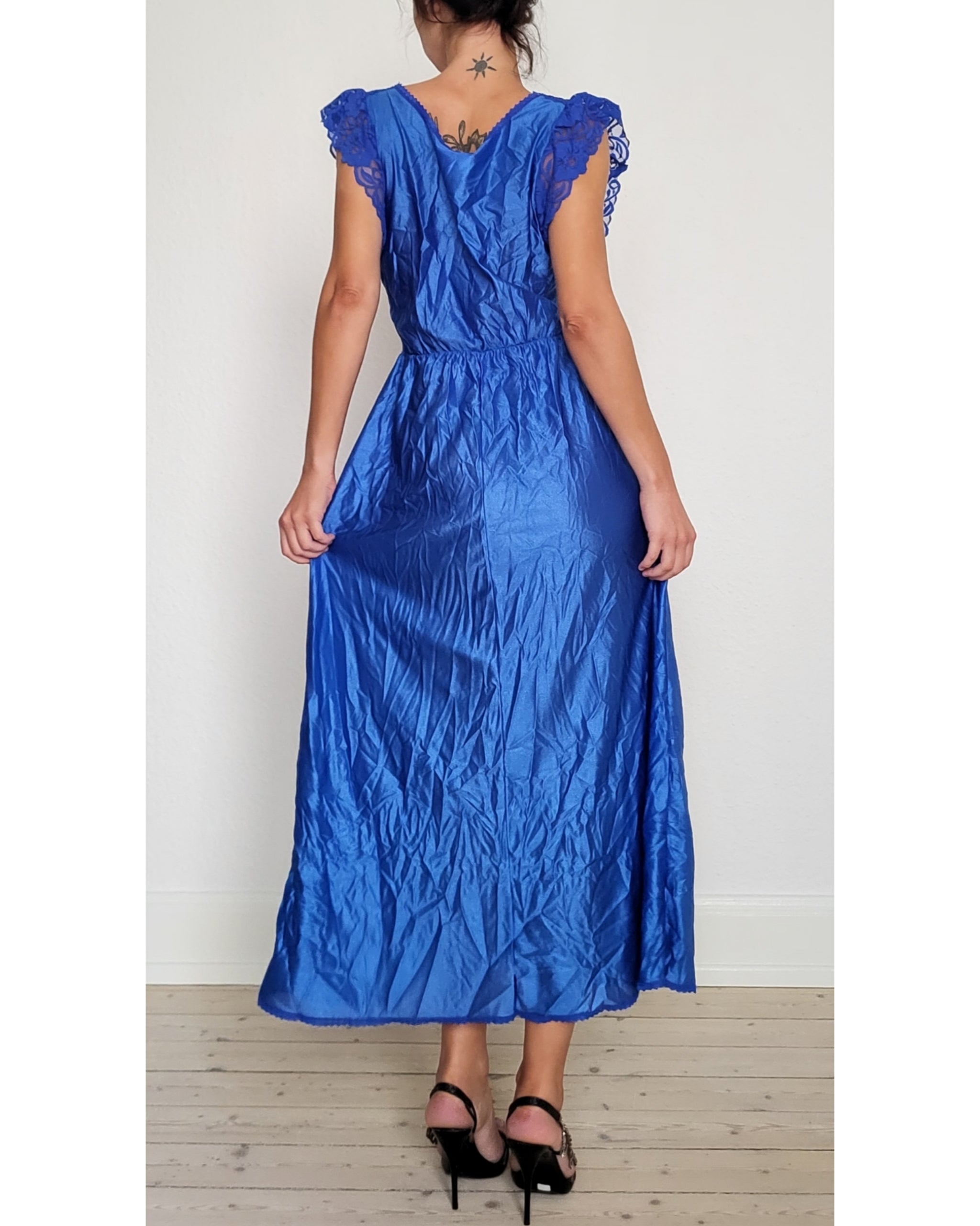 Lace Satin blue