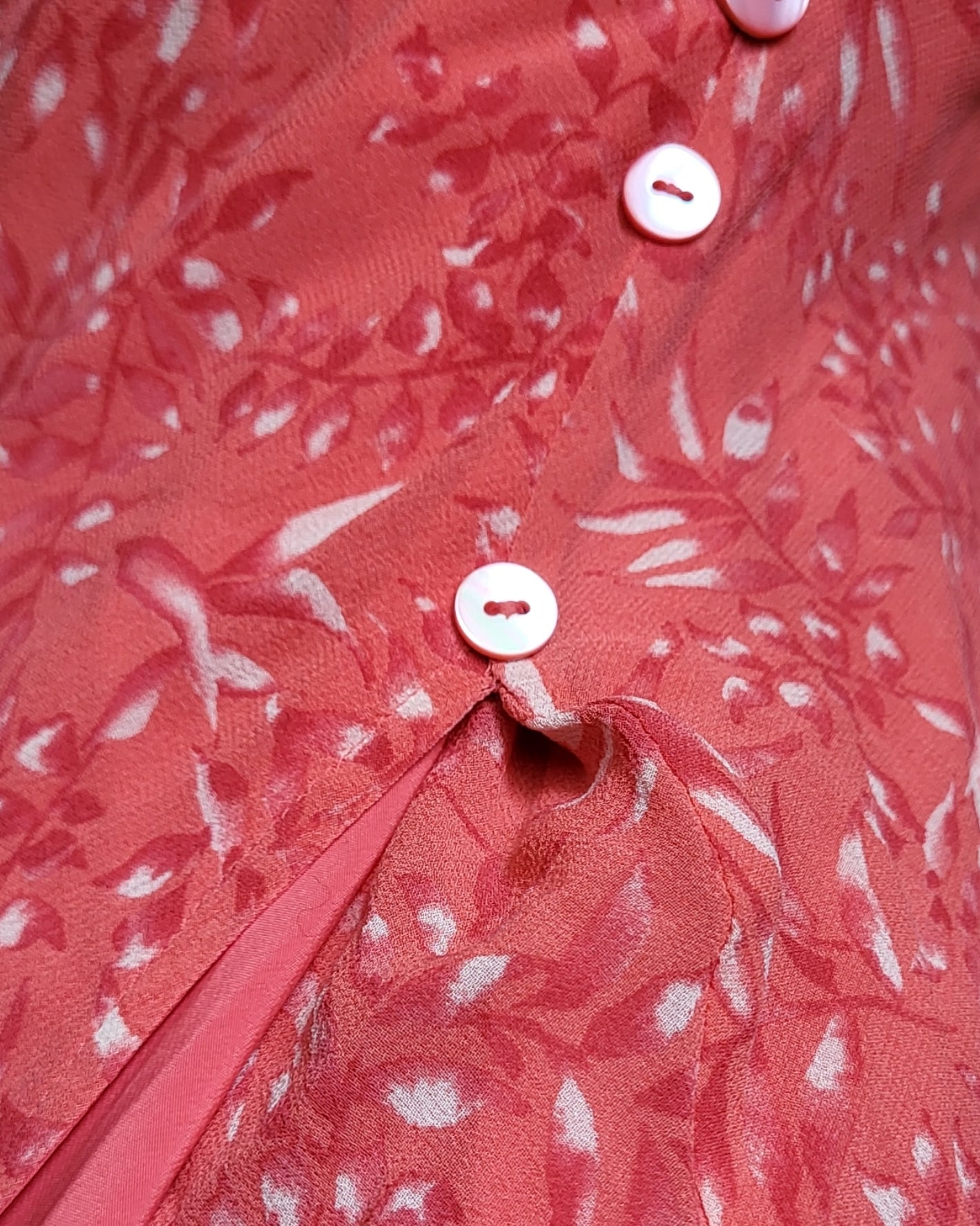 Pinkish orange silk