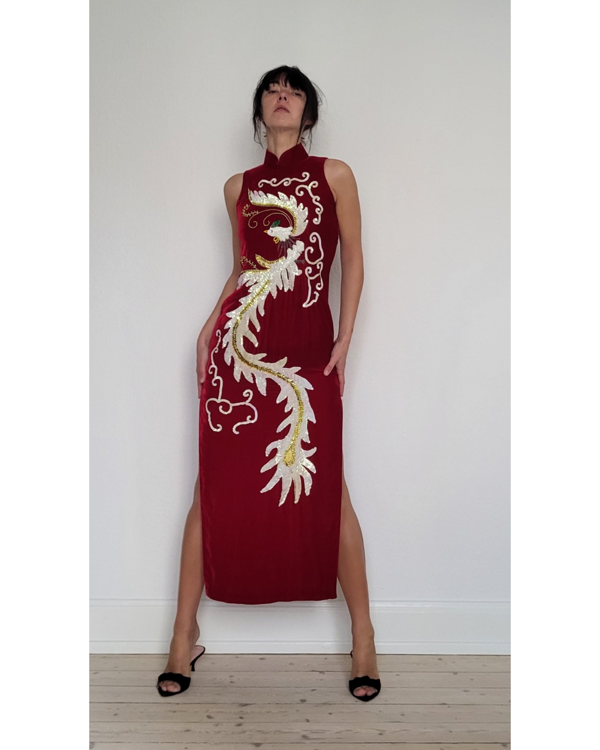 Velour cheongsam