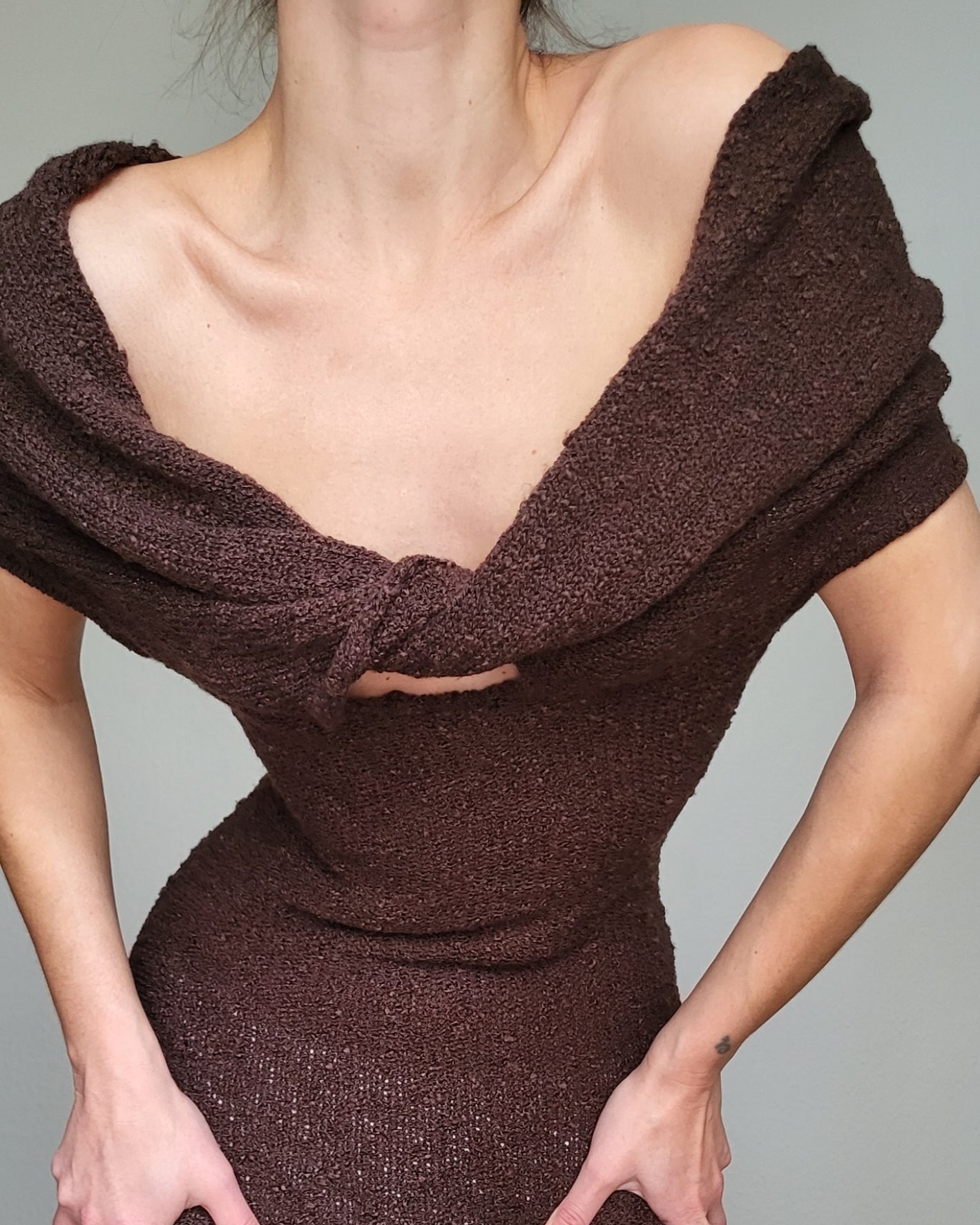 Knitted brown