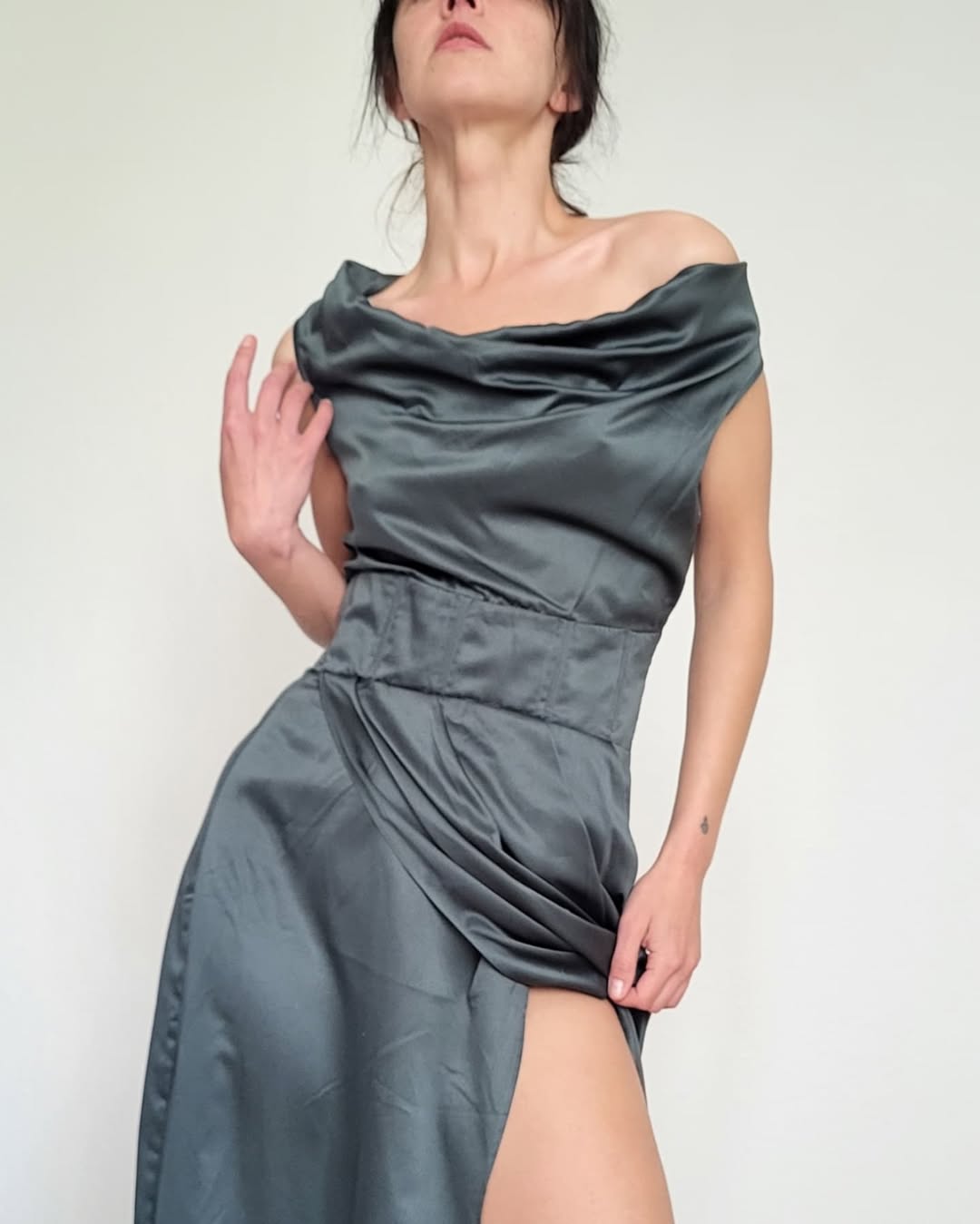 Green off shoulder